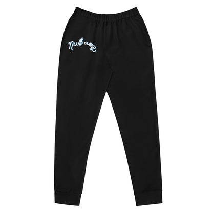 NuSage Blue Logo Women's Joggers (Black)