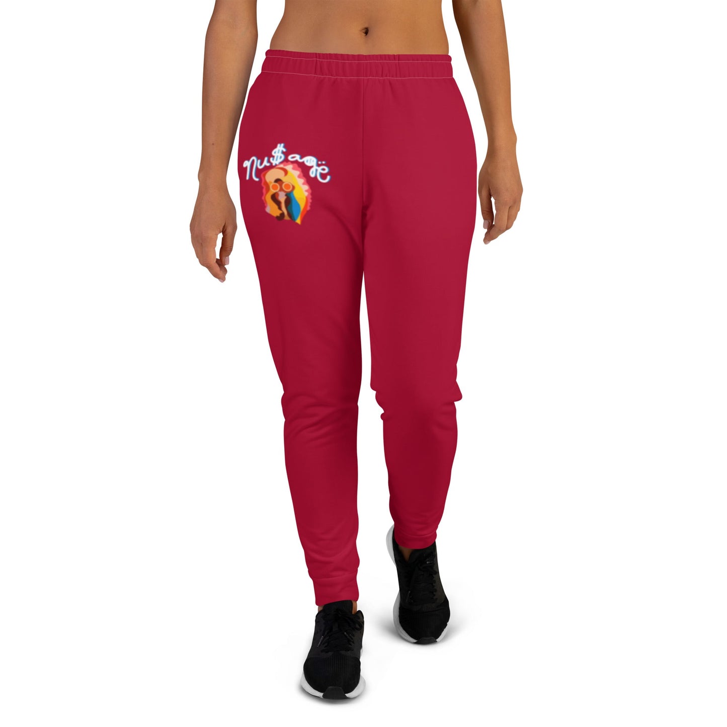 NuSage White with Blue Accent Awaken Women's Joggers (Cherry Red)