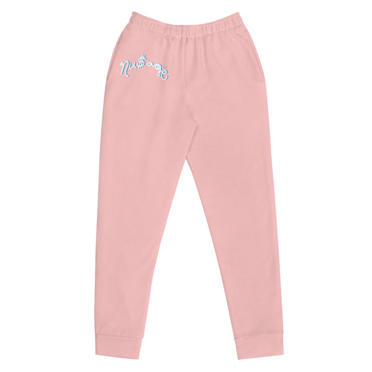 NuSage Blue Logo Women's Joggers (Soft Pink)