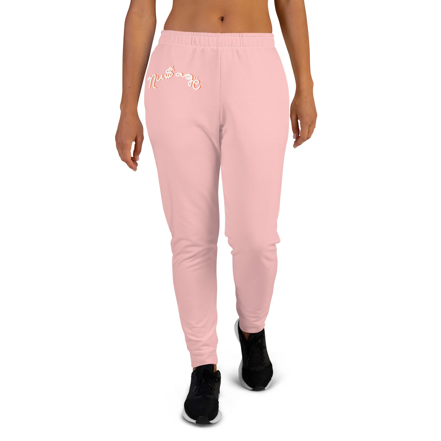 NuSage Blue Logo Women's Joggers (Soft Pink