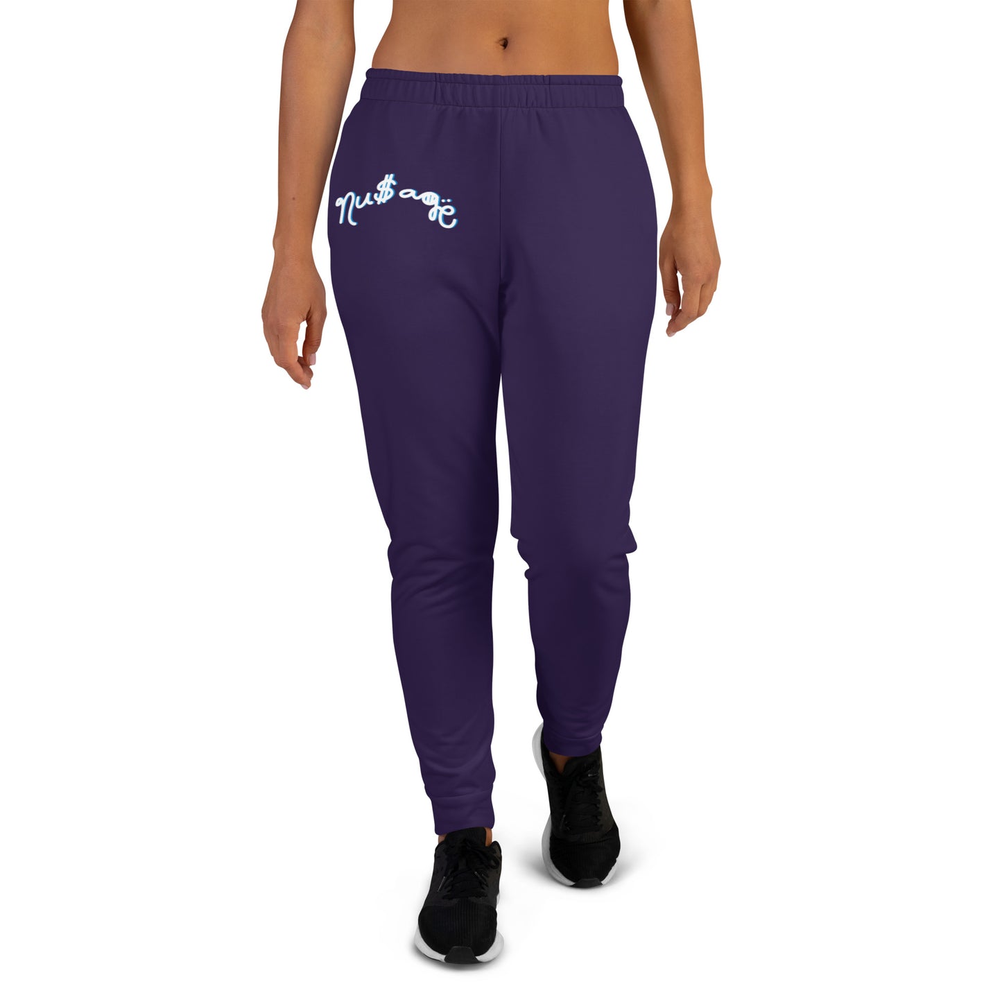 NuSage Blue Logo Women's Joggers (Deep Purple)