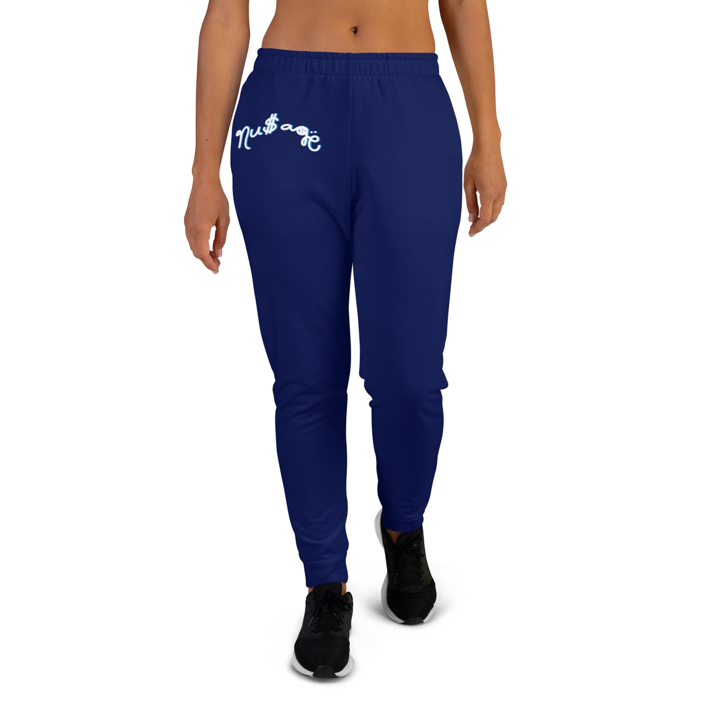 NuSage Blue Logo Women's Joggers (Midnight Navy Blue)