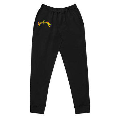 NuSage Gold Logo Women's Joggers (Black)