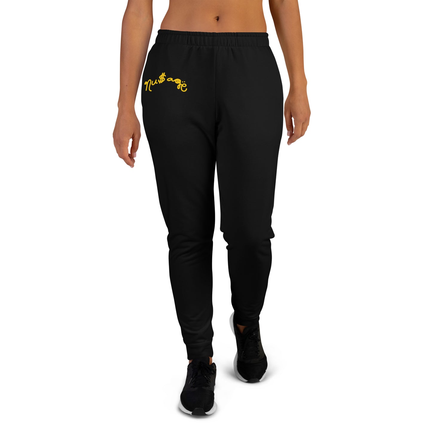 NuSage Gold Logo Women's Joggers (Black)