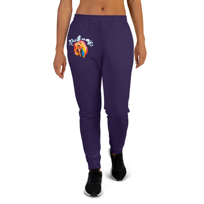 NuSage Awaken Emblem Women's Joggers (Deep Purple)