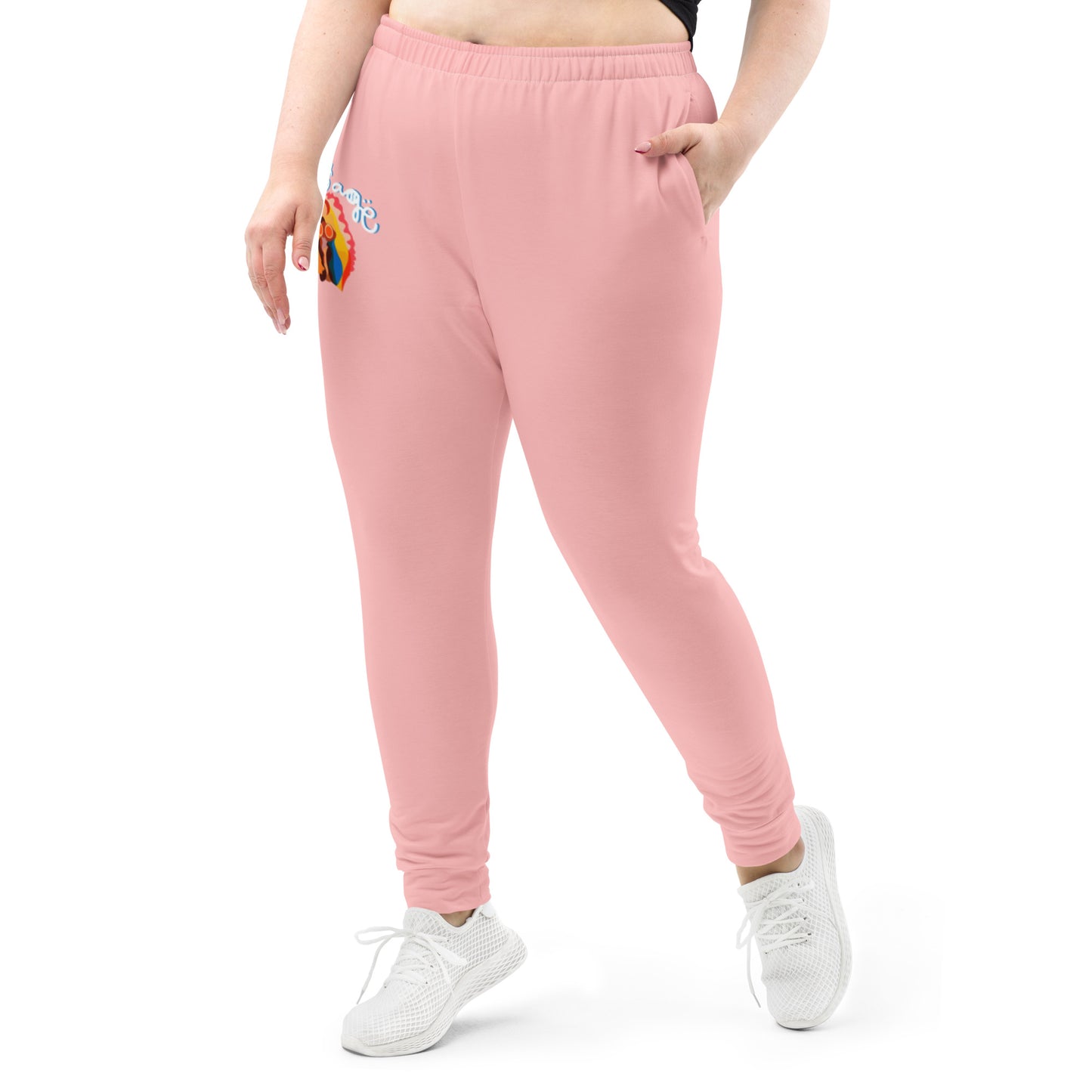 NuSage Awaken Emblem Women's Joggers (Soft Pink) (Plus Size)