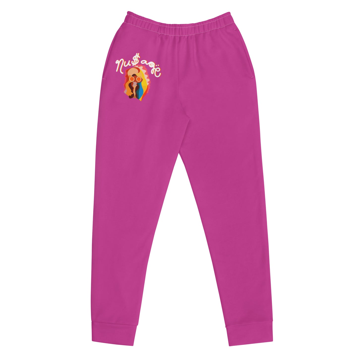 NuSage Blue Logo Emblem Women's Joggers (Dark Pink)