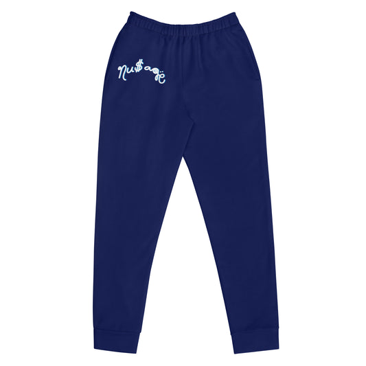 NuSage Blue Logo Women's Joggers (Midnight Navy Blue)