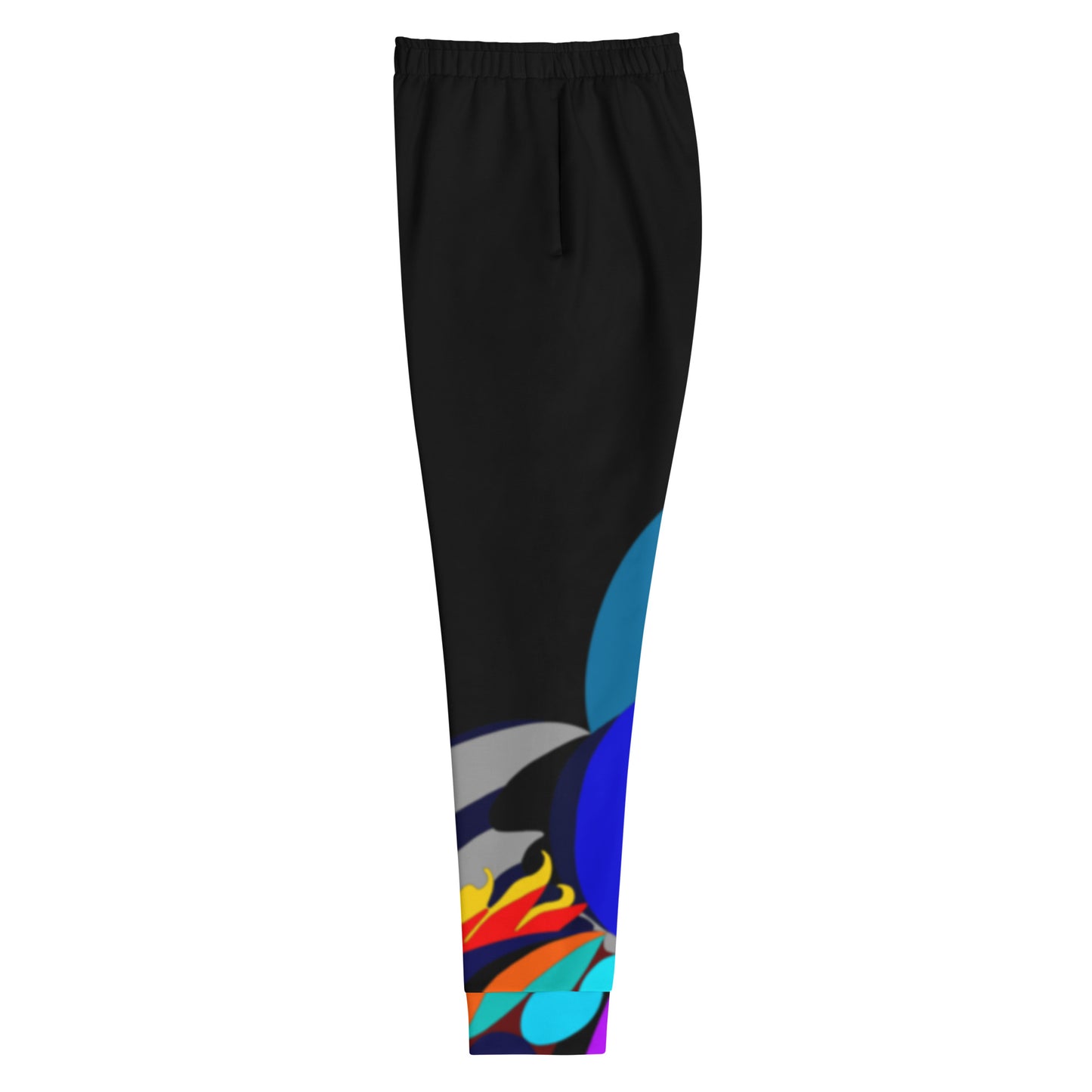 Black Flaming Legs Joggers (Plus Size)