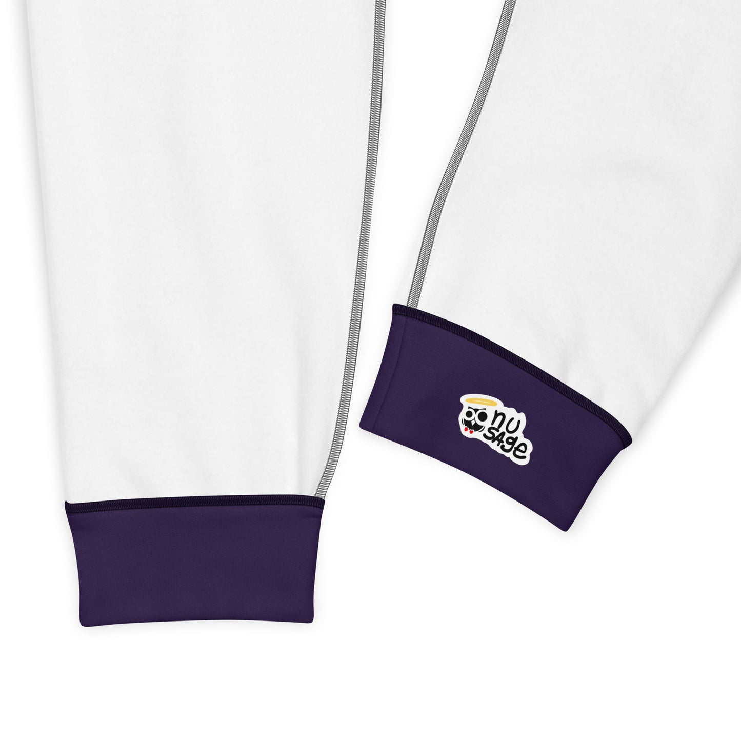 NuSage White with Blue Accent Awaken Women's Joggers (Deep Purple)