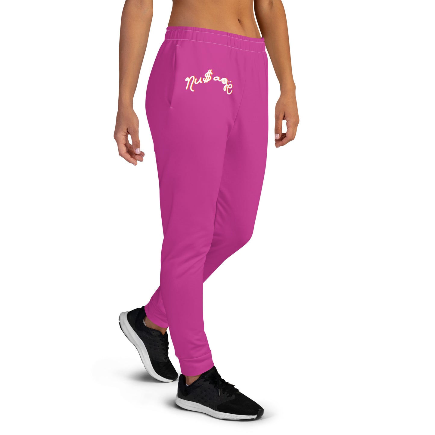 NuSage Blue Logo Women's Joggers (Dark Pink)