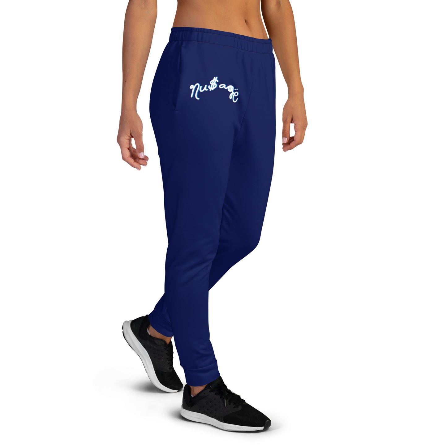 NuSage Blue Logo Women's Joggers (Midnight Navy Blue)