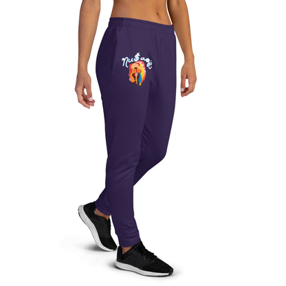 NuSage Awaken Emblem Women's Joggers (Deep Purple)