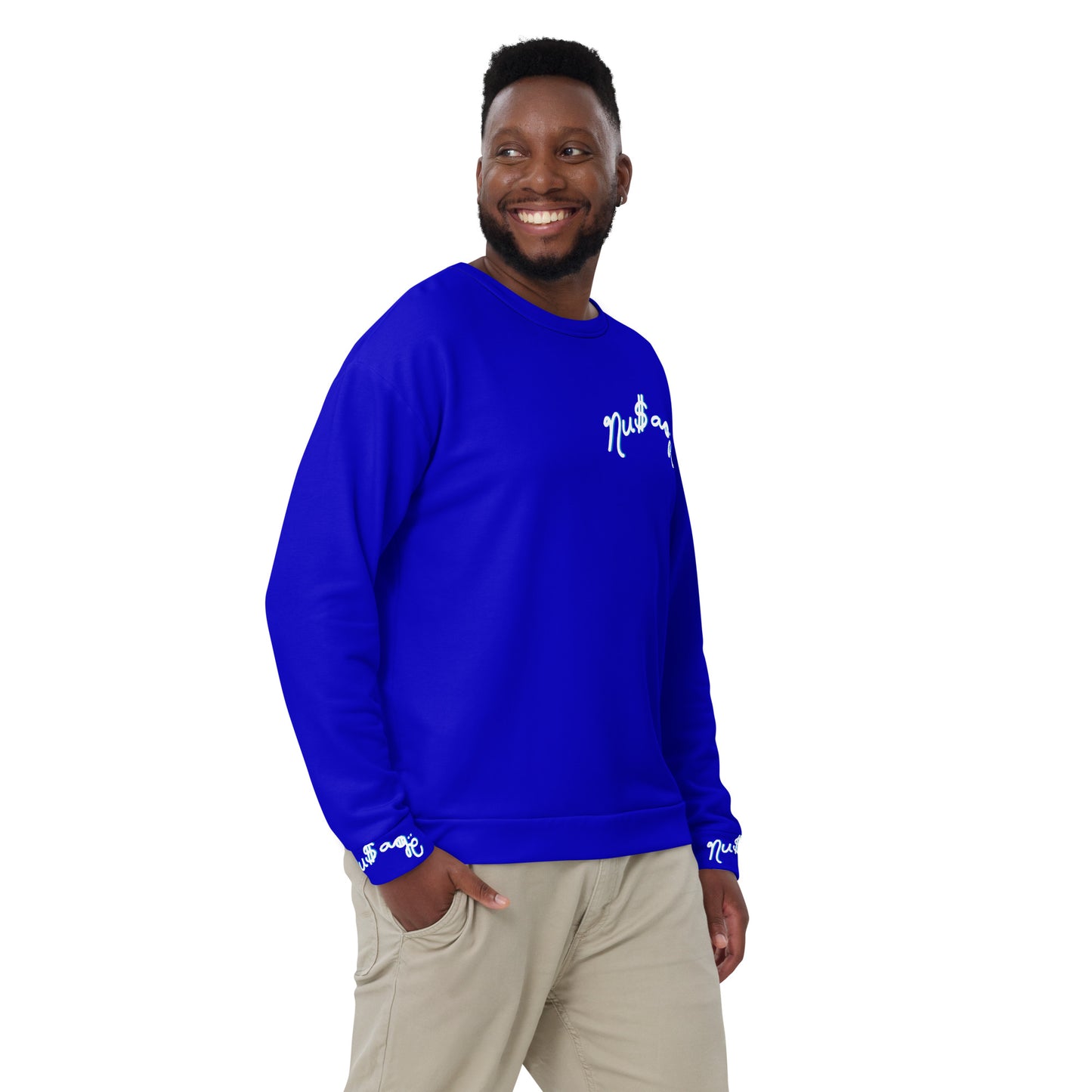 NuSage Blue Wordmark Sweatshirt (Bright Royal Blue)