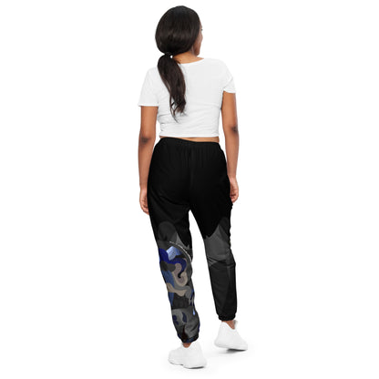 Charcoal Black Pharaoh Royal Blue Track Pants (Women's)