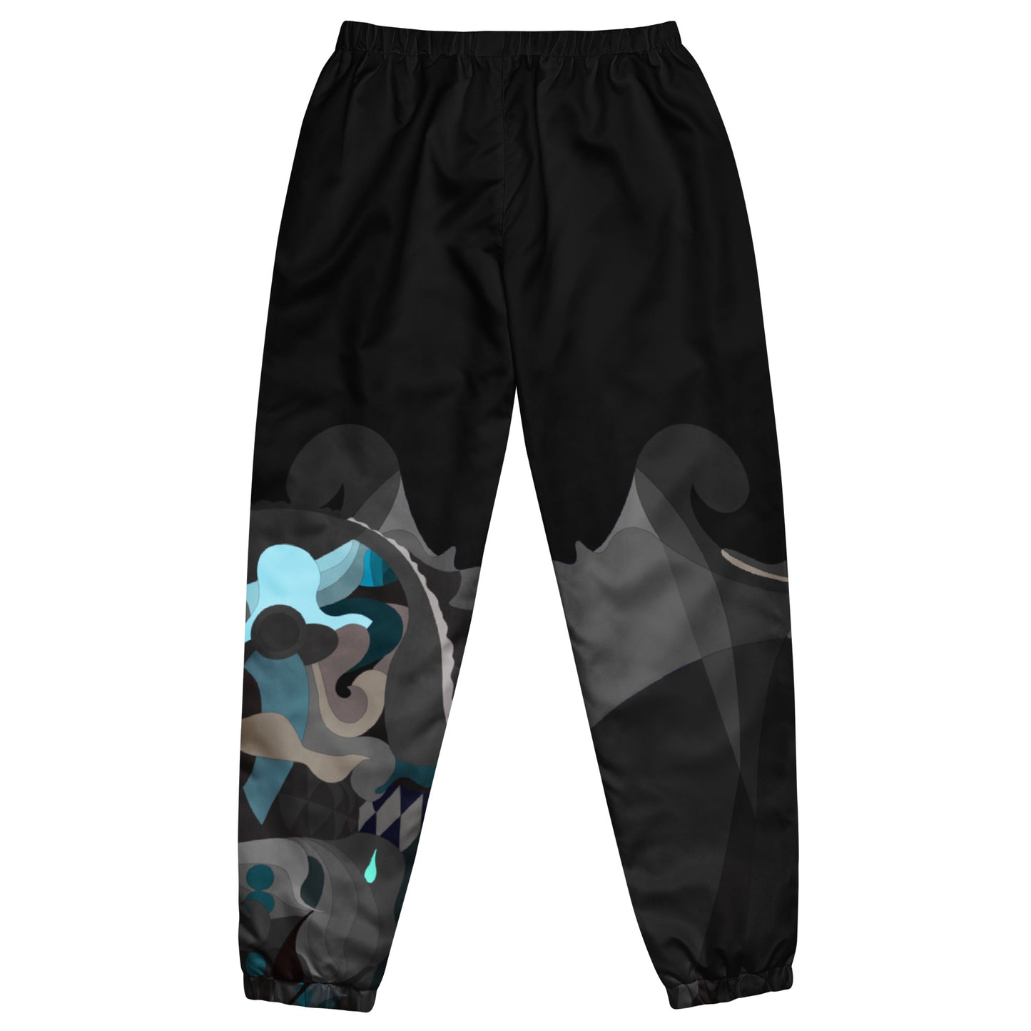 Charcoal Black Pharaoh Sky Blue Track Pants (Men's)