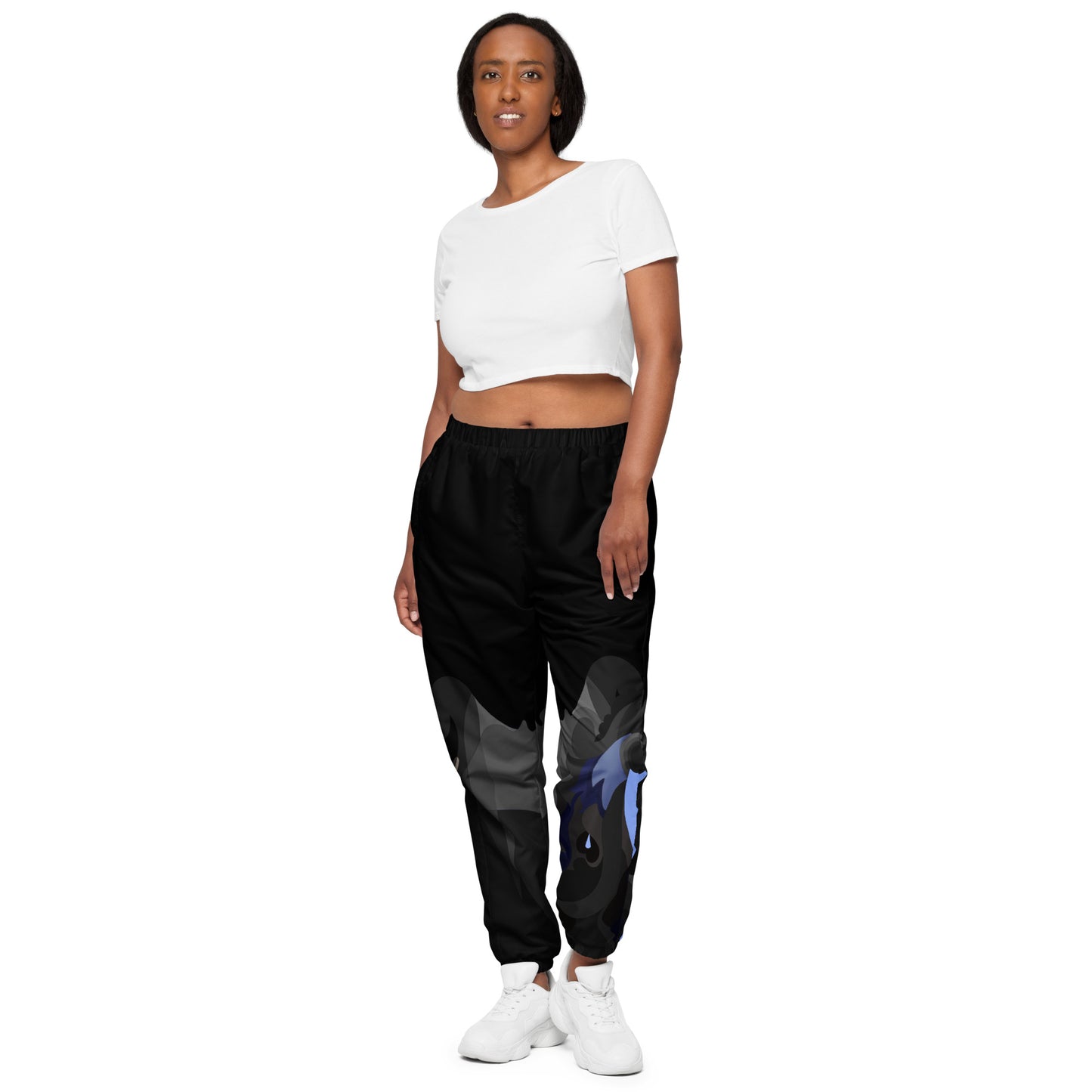 Charcoal Black Pharaoh Royal Blue Track Pants (Women's)