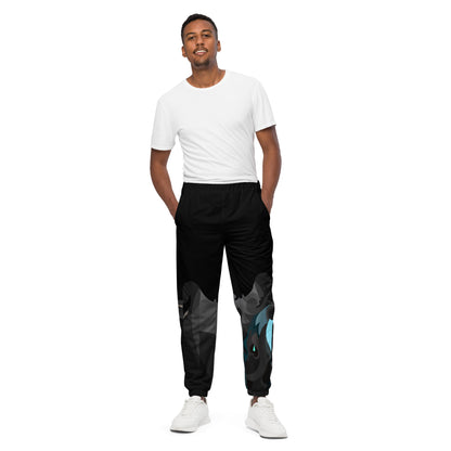 Charcoal Black Pharaoh Sky Blue Track Pants (Men's)