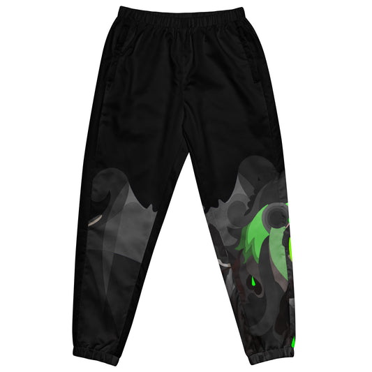 Charcoal Black Pharaoh Neon Green Track Pants (Men's)