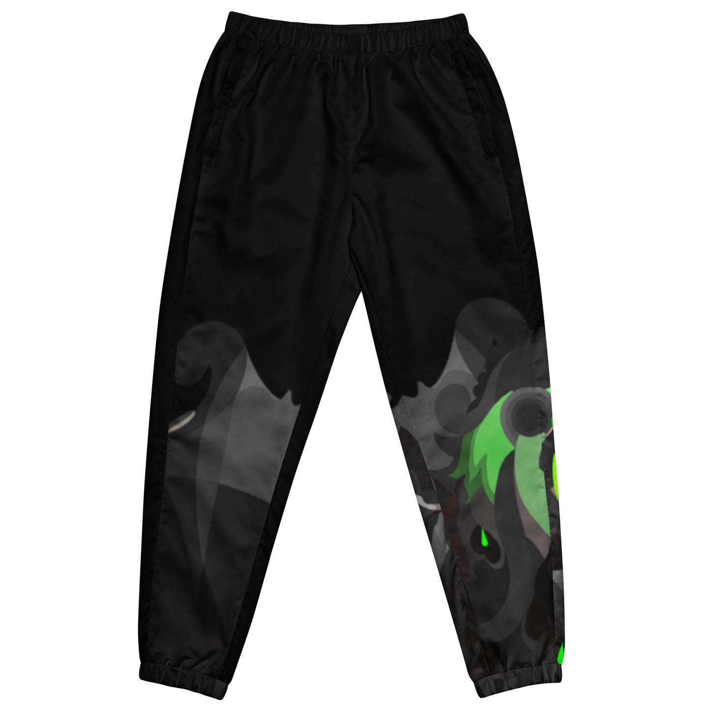 Charcoal Black Pharaoh Neon Green Track Pants (Women's)