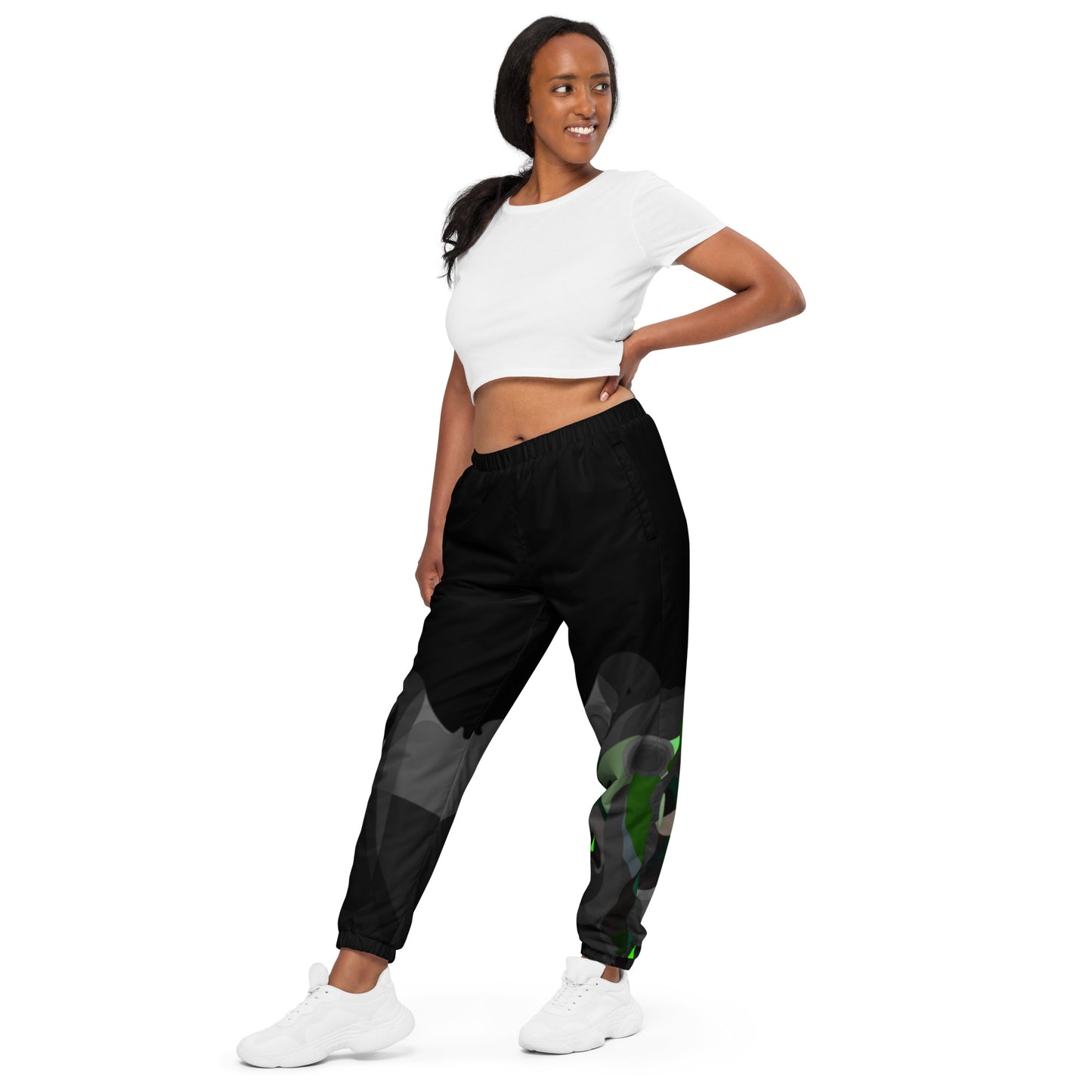 Charcoal Black Pharaoh Forest Green Track Pants (Women's)