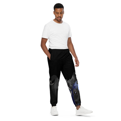 Charcoal Black Pharaoh Powder Blue Track Pants (Men’s)