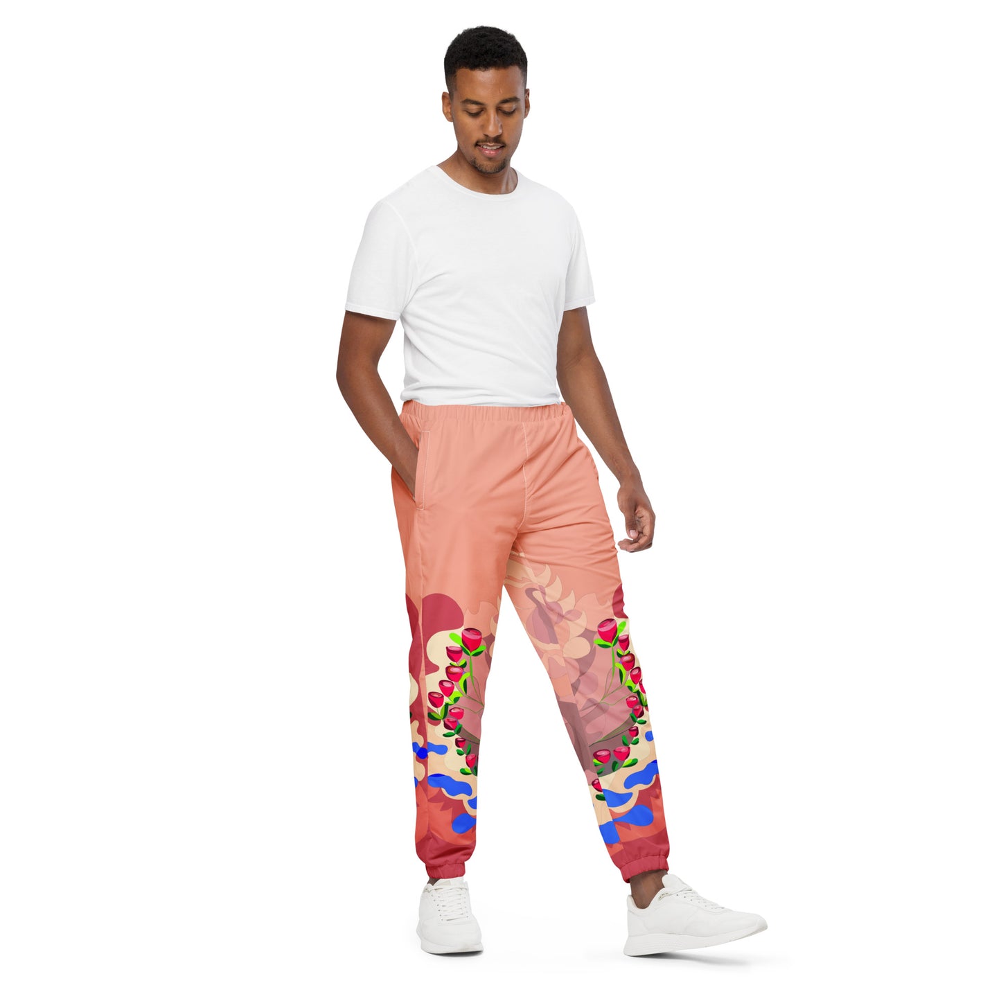 Pinky Mauve"Blissful Dragon" Track Pants (Men)