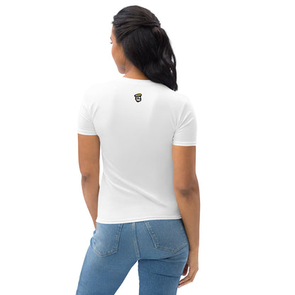 Sweet Finesse White with Black Accent Women's T-shirt (White)