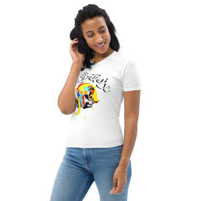 Sweet Finesse White with Black Accent Women's T-shirt (White)