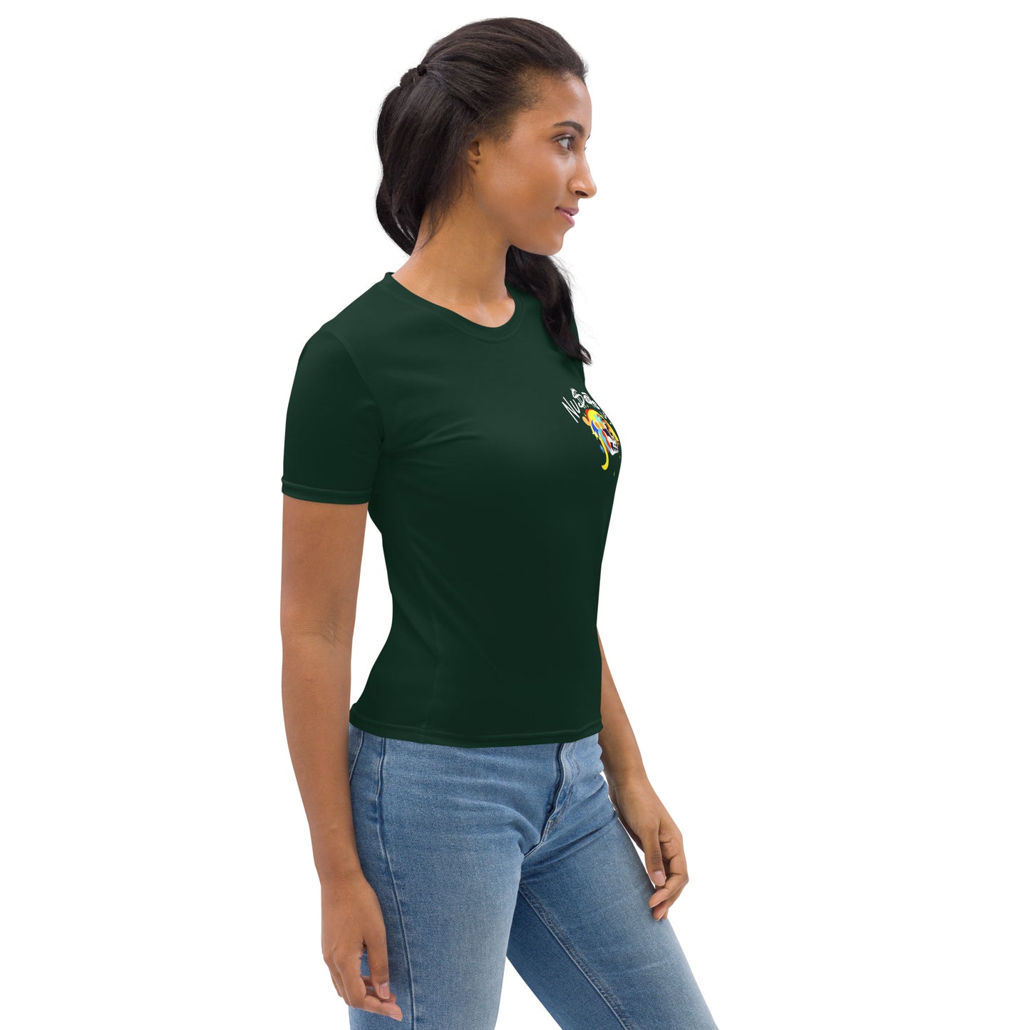 Pharaoh White Women's T-Shirt (Dark Green)