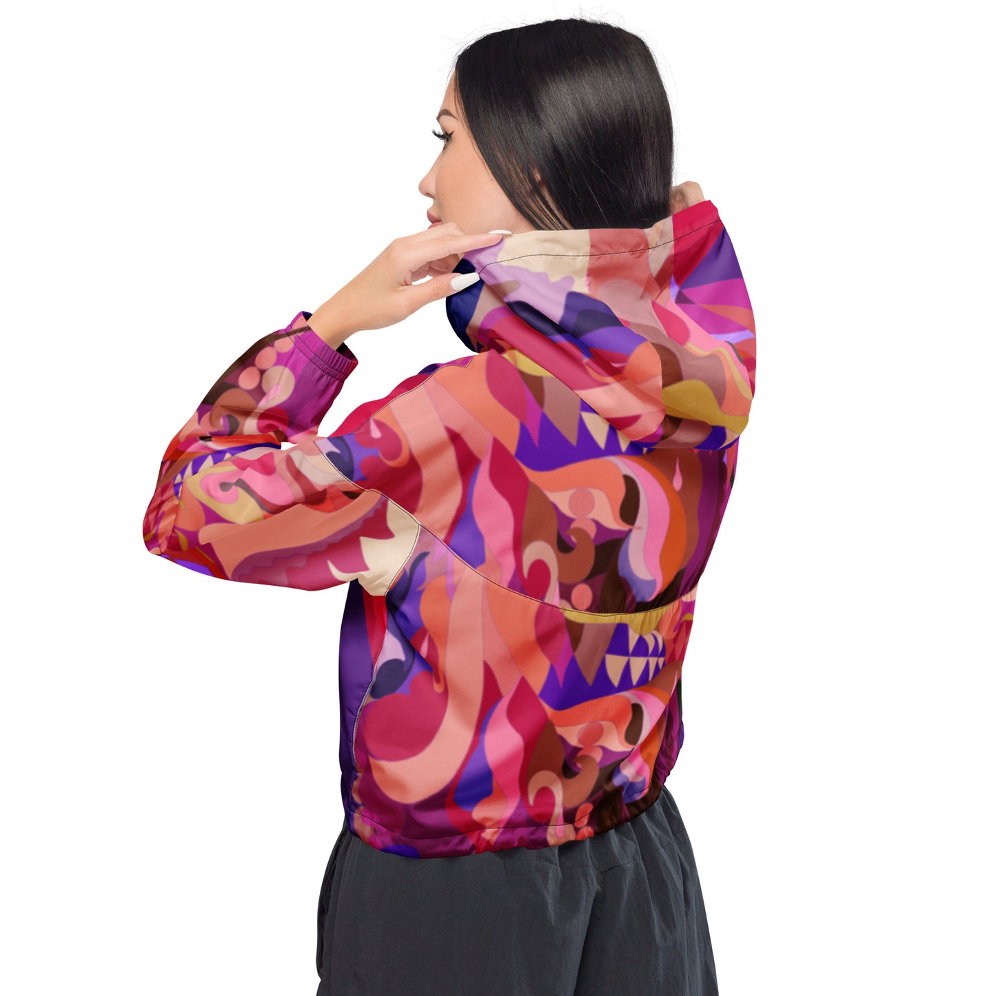 Purple "Jubilee" Cropped Windbreaker (Women’s)