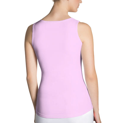 Swimming in Tulips Sweet Purple Tank Top Pink Logo