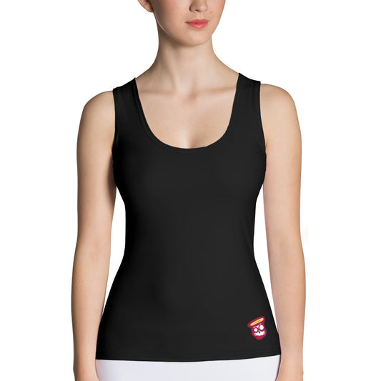 Black Tank Top Purple Logo