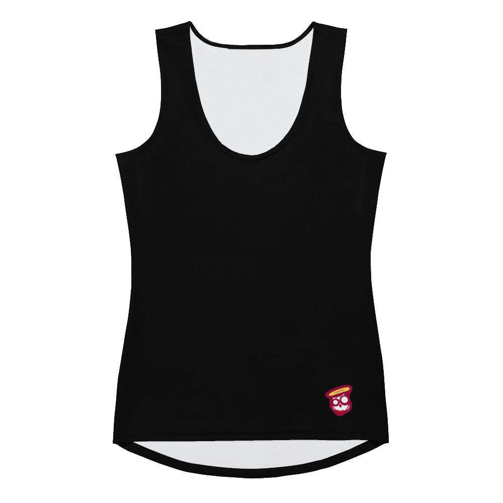 Black Tank Top Purple Logo