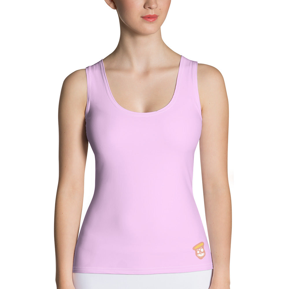 Swimming in Tulips Sweet Purple Tank Top Pink Logo