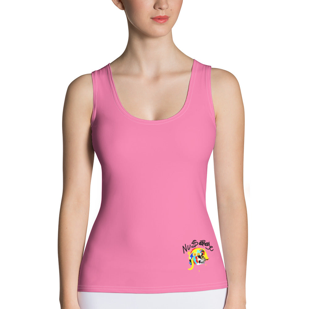 ‘’Pharaoh” Cotton Candy Pink Tank Top