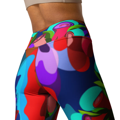 Swimming in Tulips Yoga Leggings