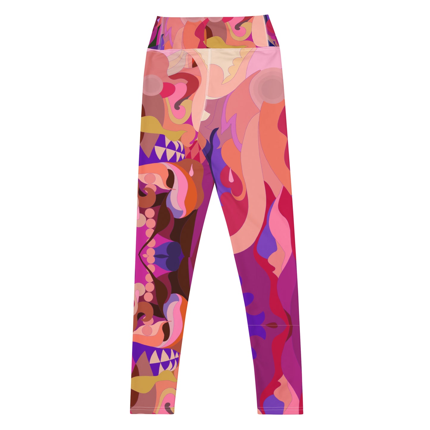 Purple and Pink Cotton Candy Yoga Leggings