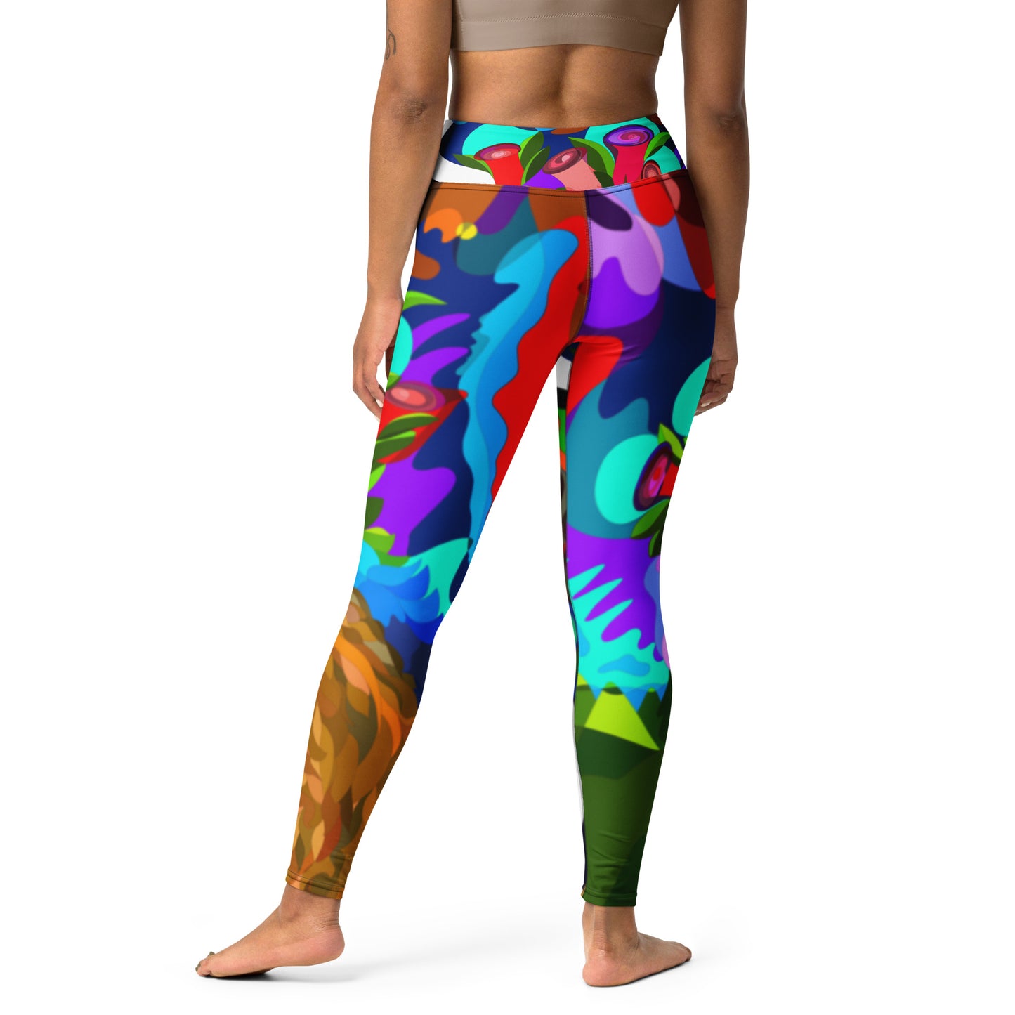 Swimming in Tulips Yoga Leggings