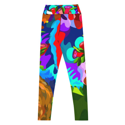 Swimming in Tulips Yoga Leggings