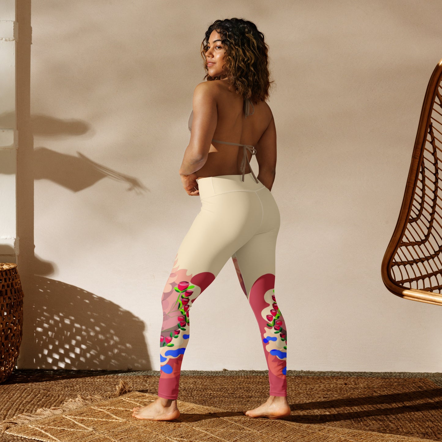 Creamy Dragon Yoga Leggings