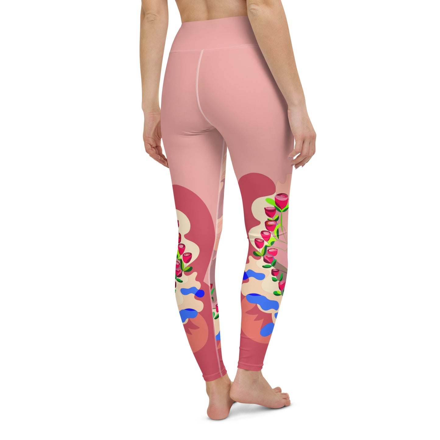 Shimmering Blush Yoga Leggings (Mid)