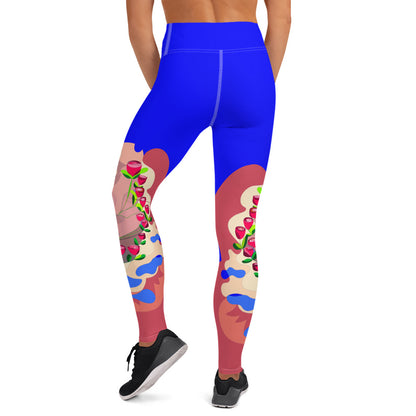 Night Sky Blue Dragon Yoga Leggings