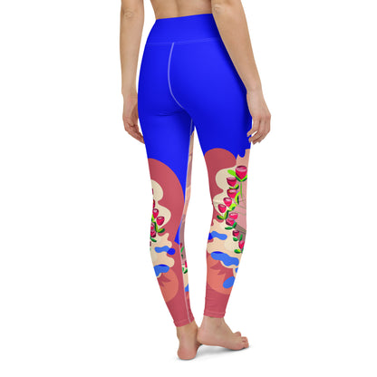 Night Sky Blue Dragon Yoga Leggings