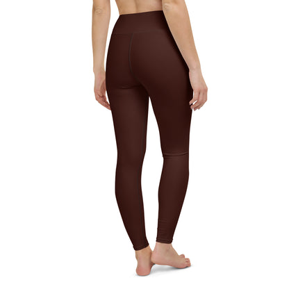 Deep Brown "Jubilee" Yoga Leggings (Solid Color)