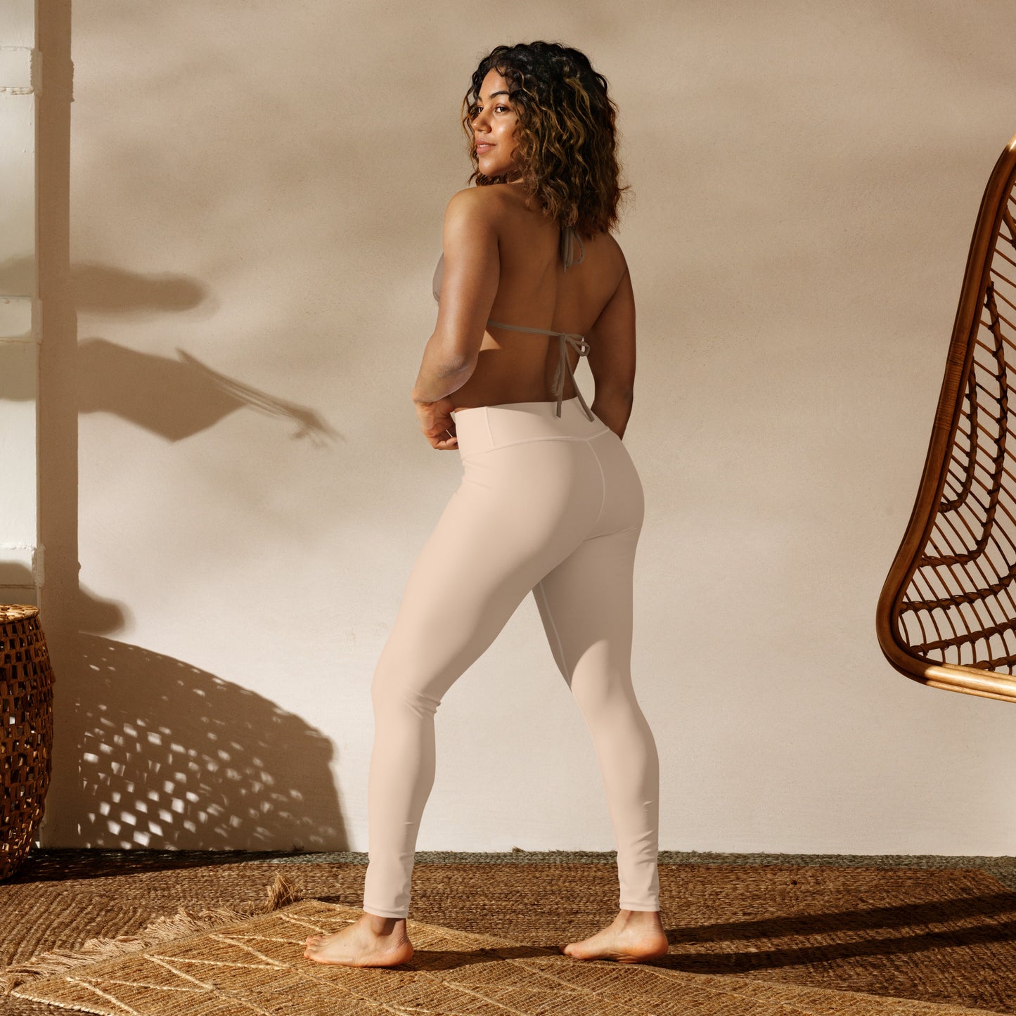 Almond Cream "Jubilee" Yoga Leggings (Solid Color)