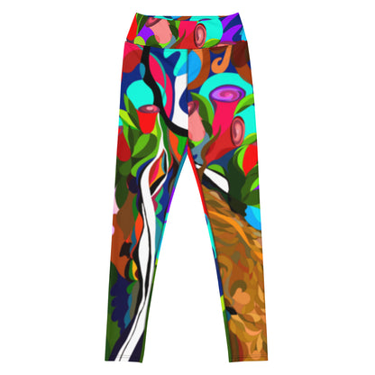 Swimming in Tulips Yoga Leggings