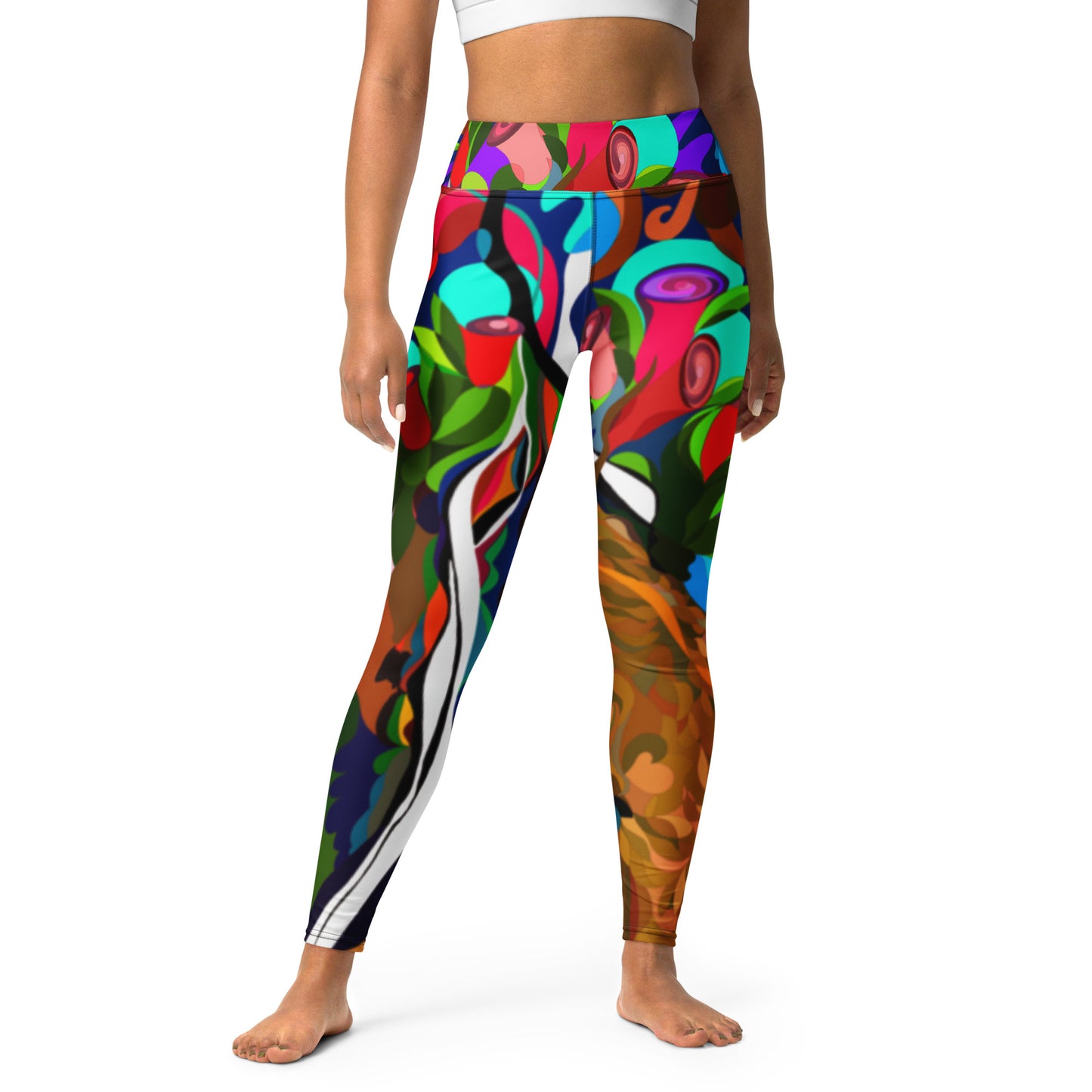 Swimming in Tulips Yoga Leggings