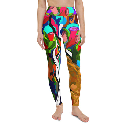 Swimming in Tulips Yoga Leggings