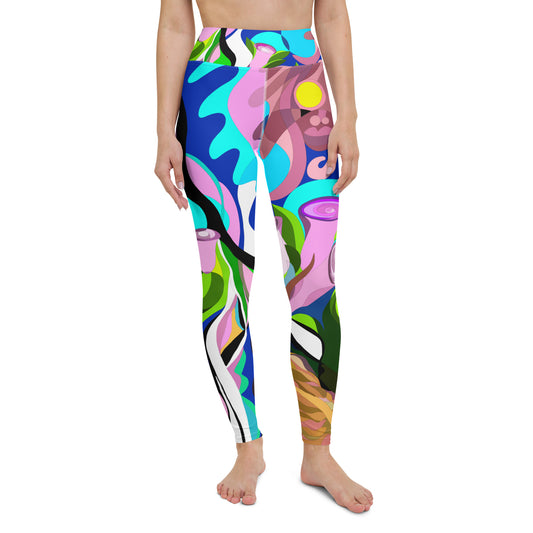 Swimming in Tulips Yoga Leggings Lilac